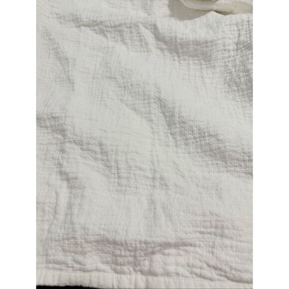 Southern living standard pillow Sham HEIRLOOM PIQUE white- Quilted.Linen - Picture 2 of 6